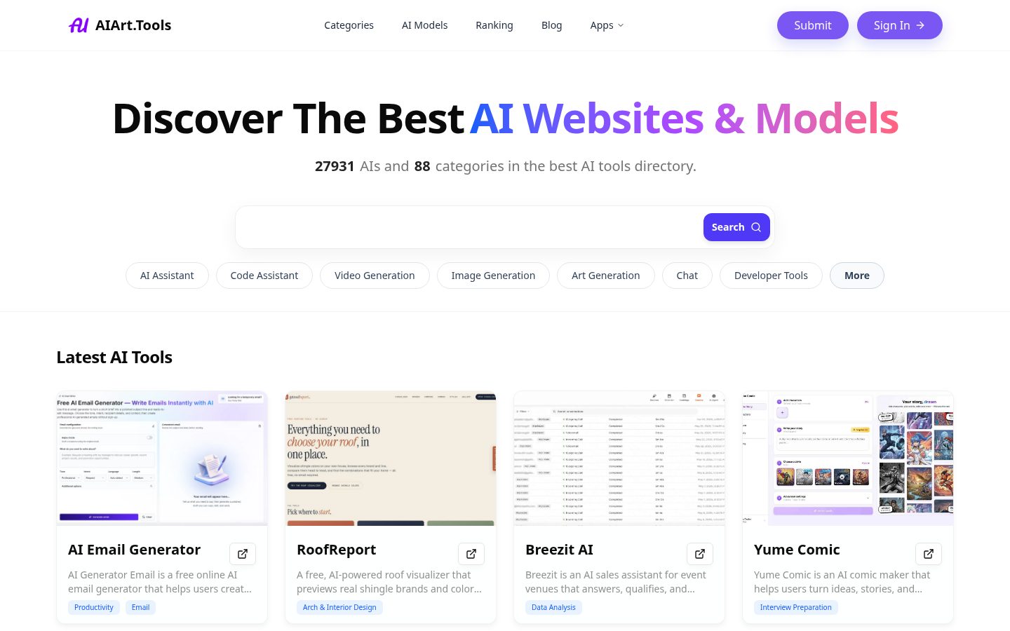 AIArt.Tools Homepage