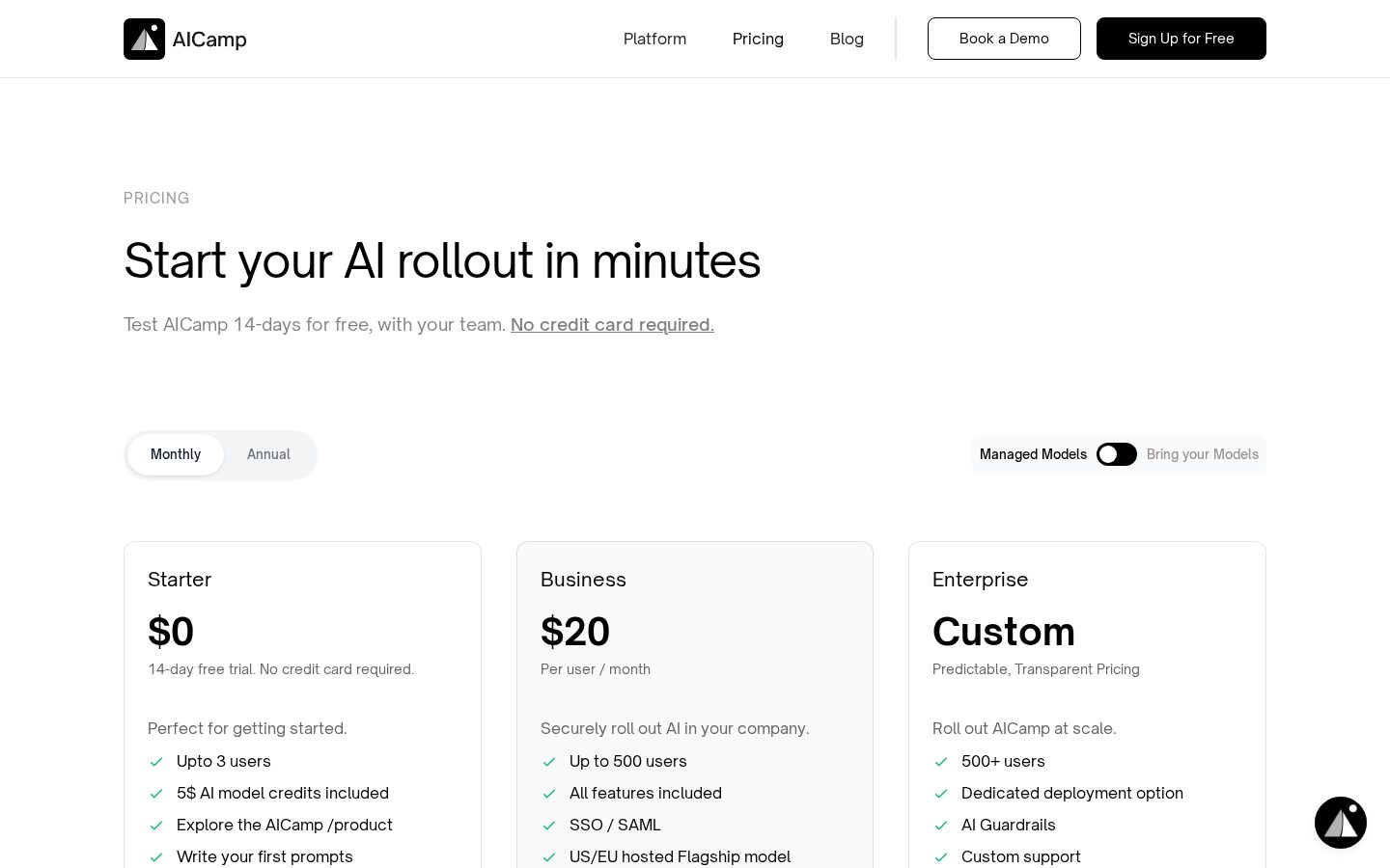 AICamp Pricing