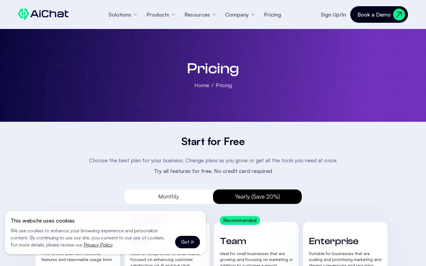 AiChat Pricing
