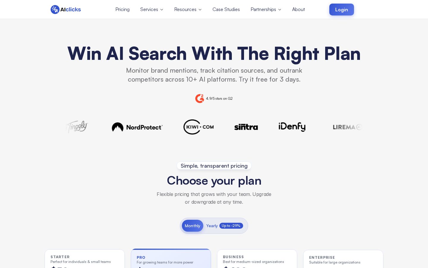 AIclicks Pricing