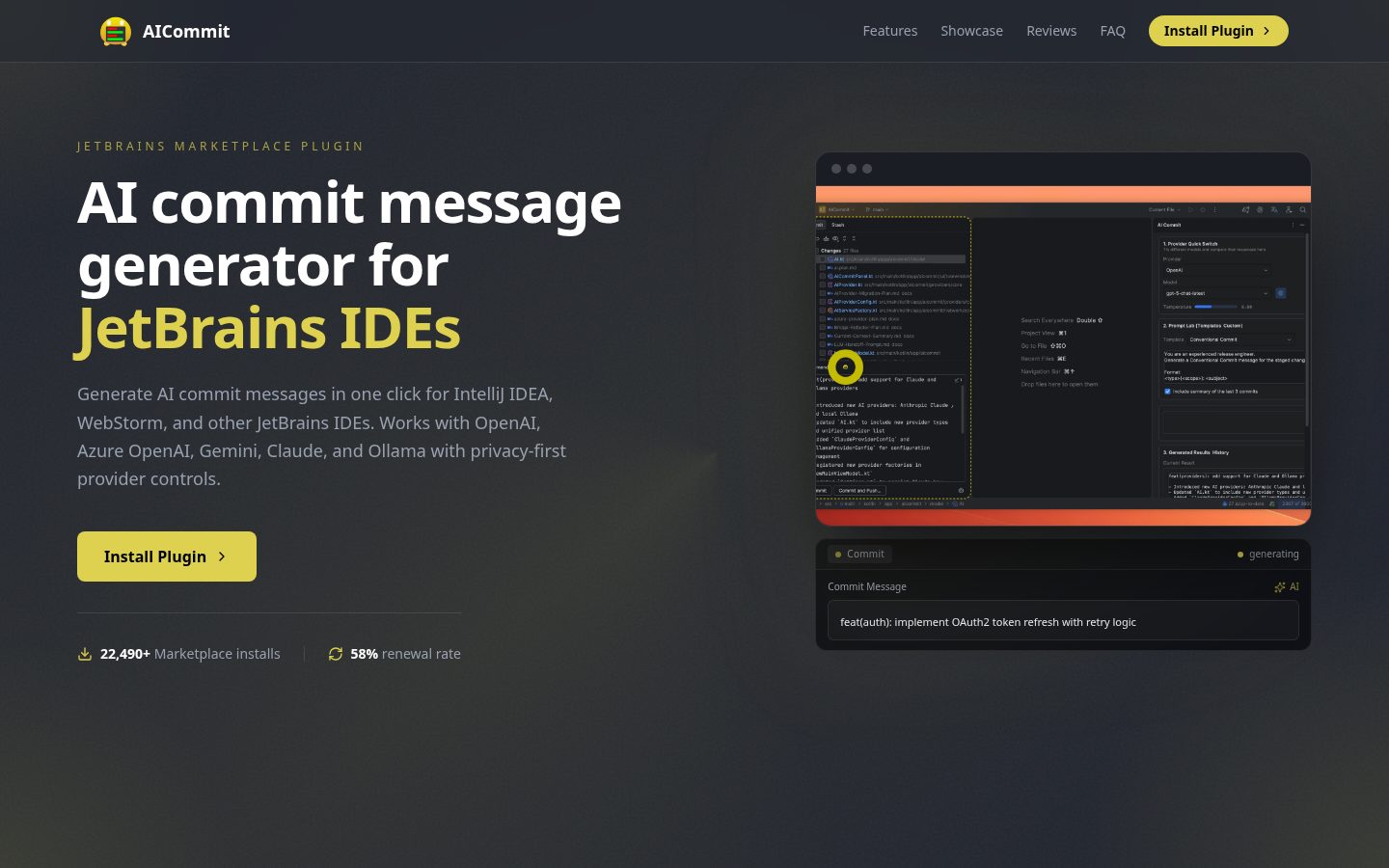 AICommit Homepage