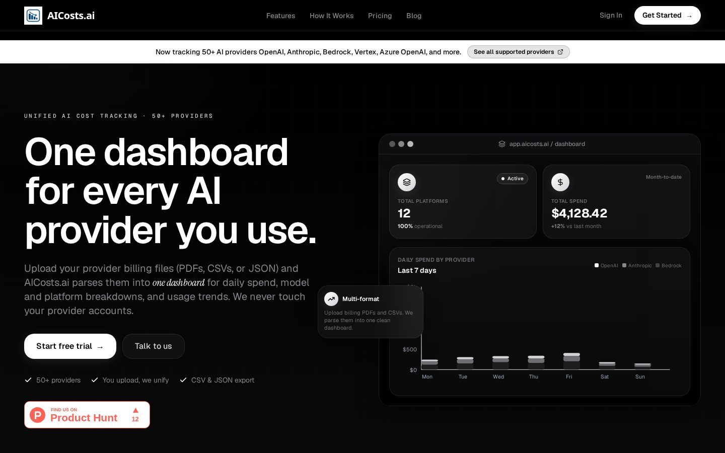 AICosts.ai Homepage