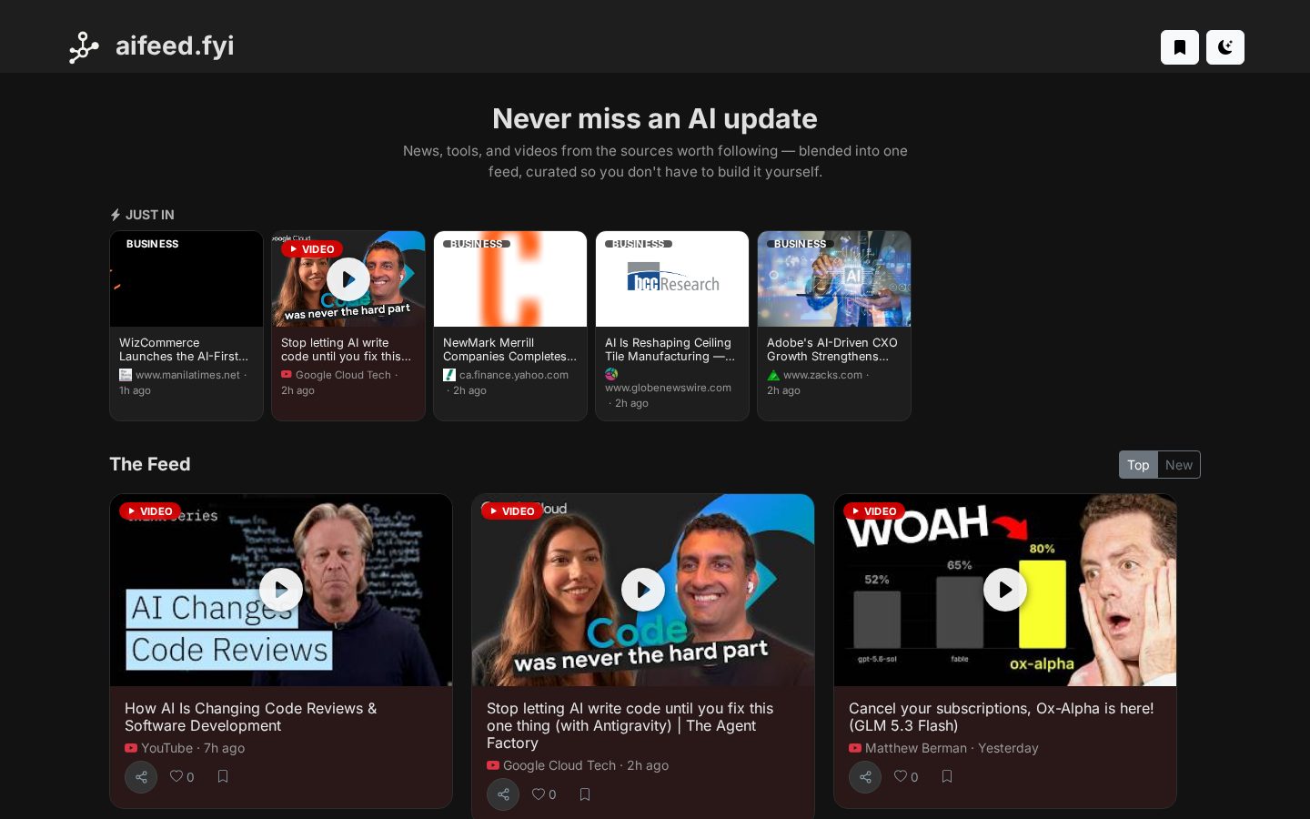 aifeedfyi Homepage
