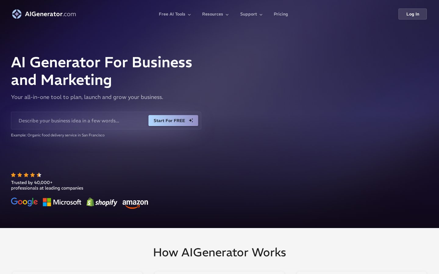 AIGenerator Homepage