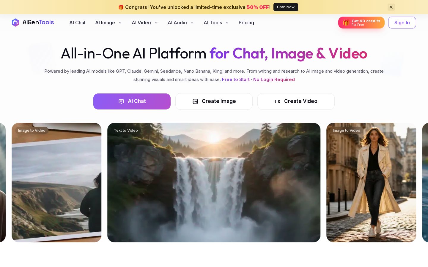 AIGenTools Homepage