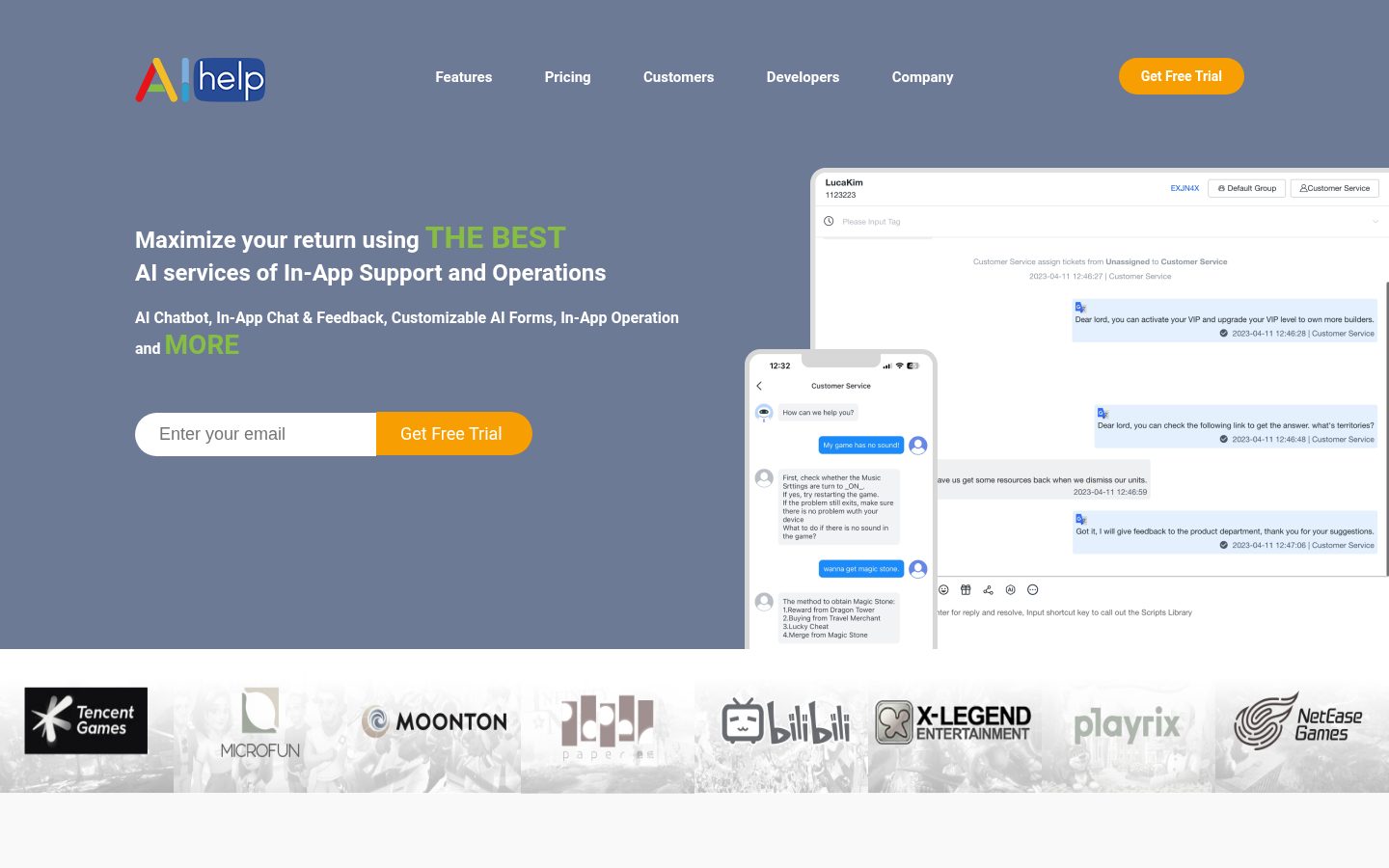 AIHelp Homepage