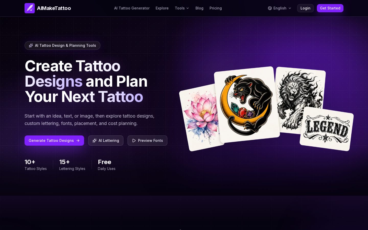 AIMakeTattoo Homepage