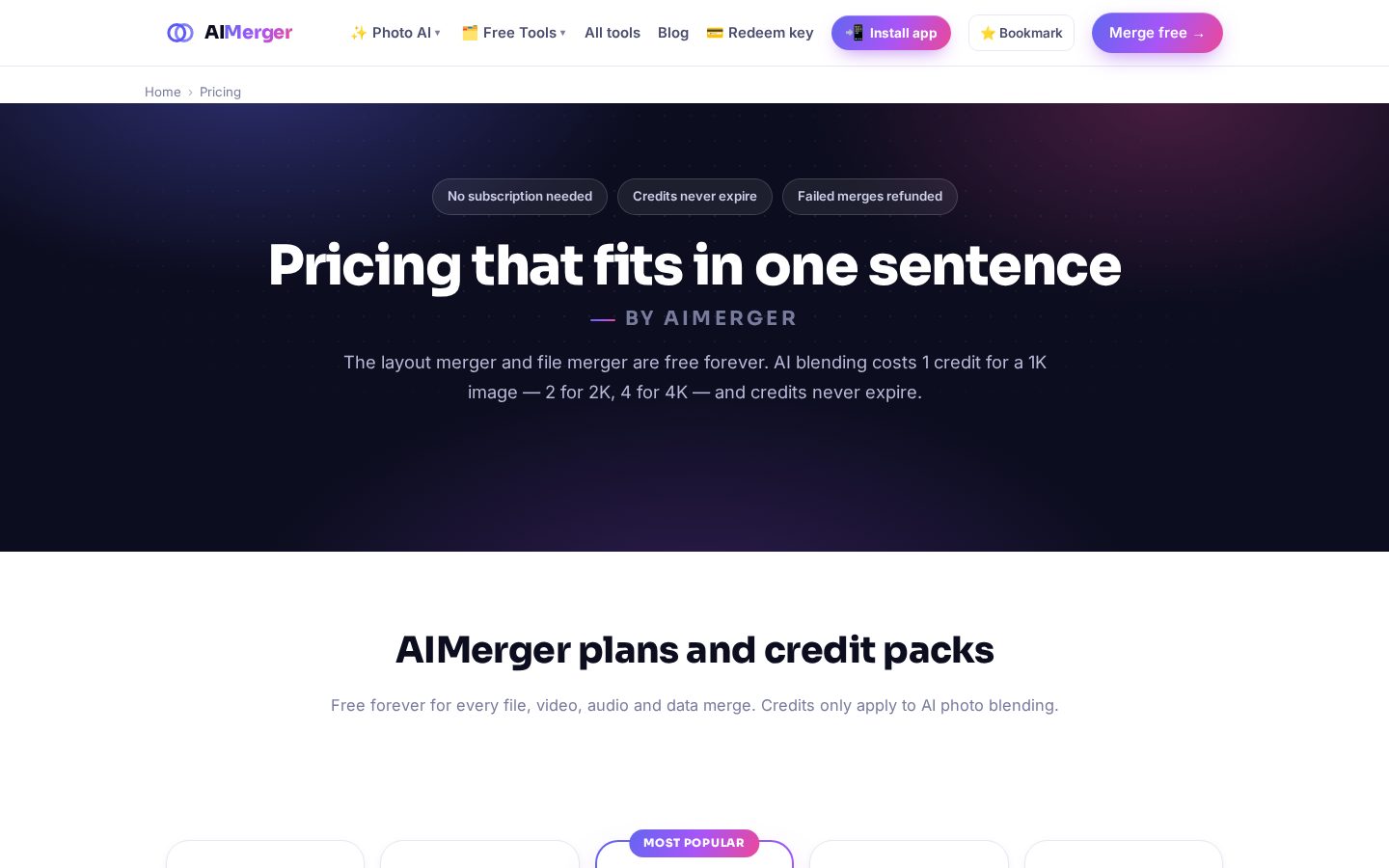 AIMerger Pricing