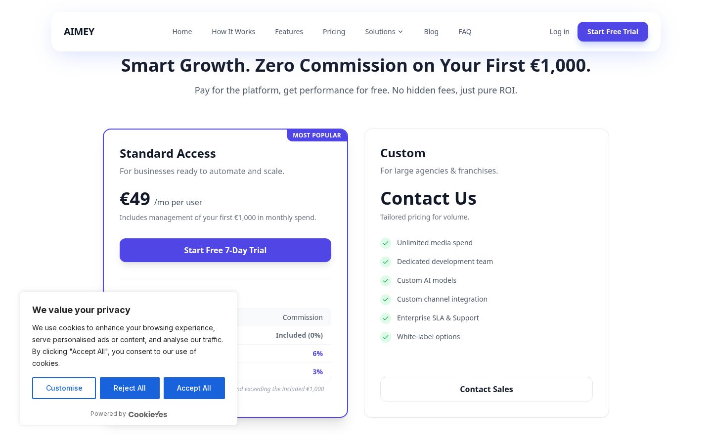 AIMEY Pricing