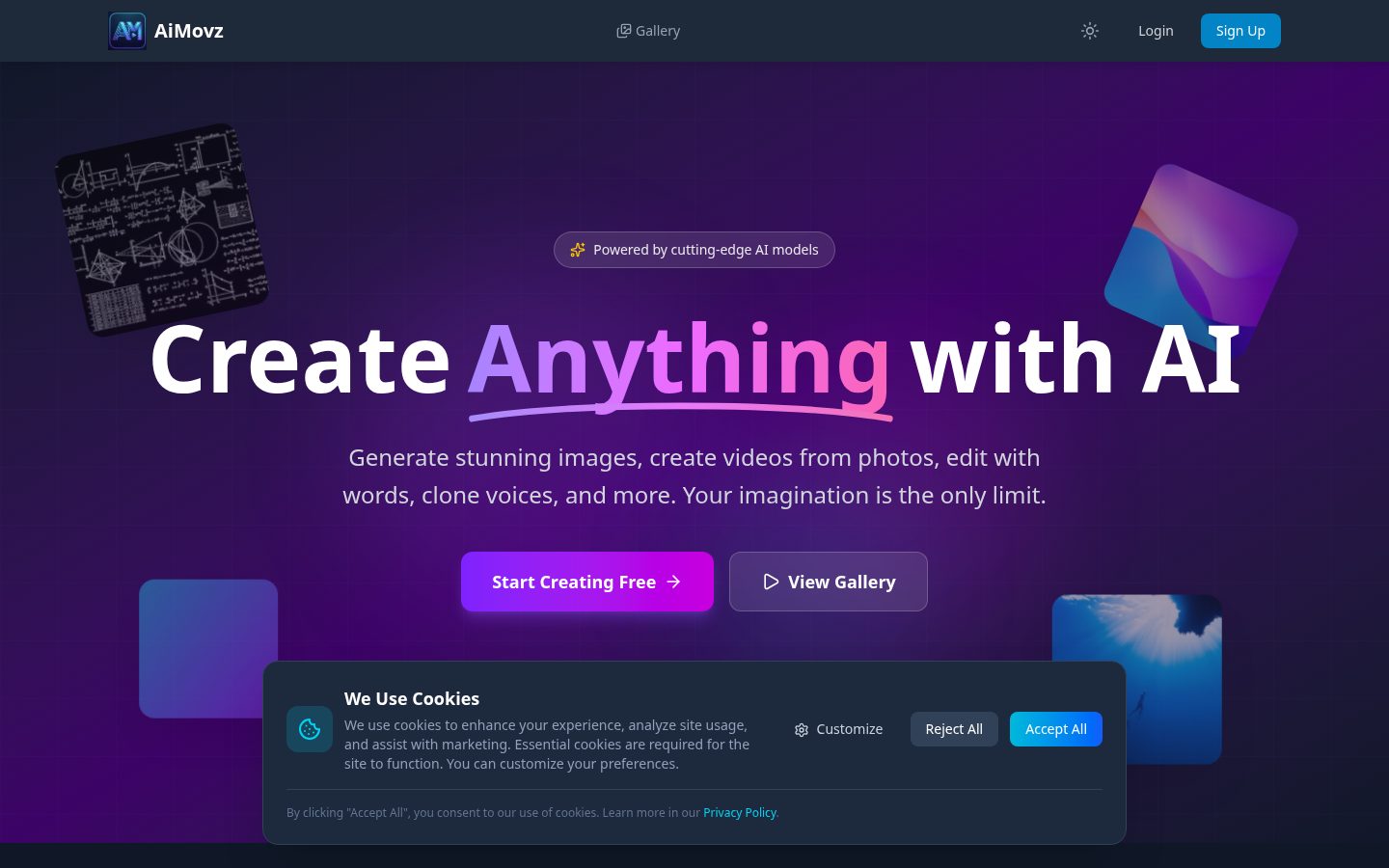 AiMovz Homepage