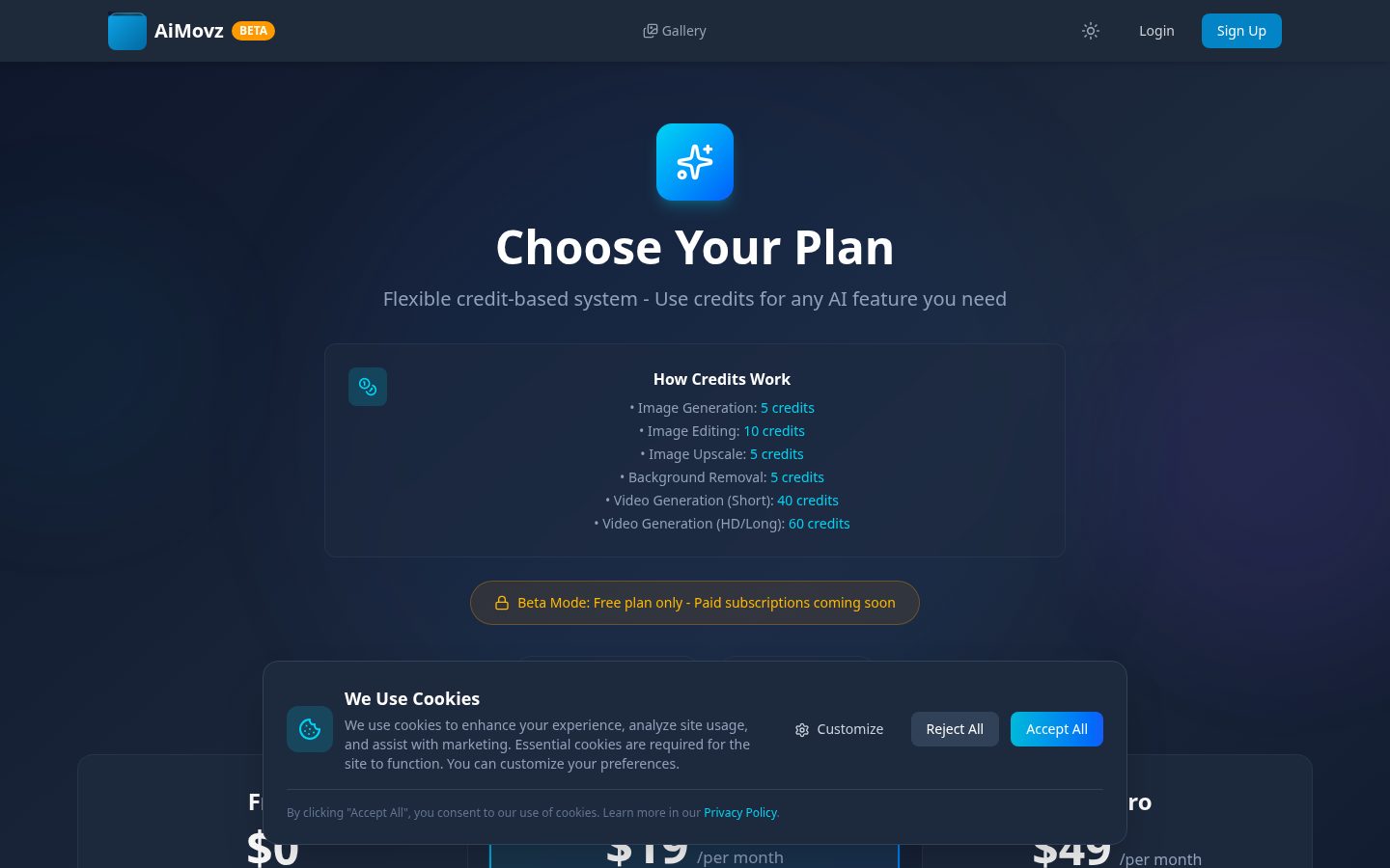 AiMovz Pricing