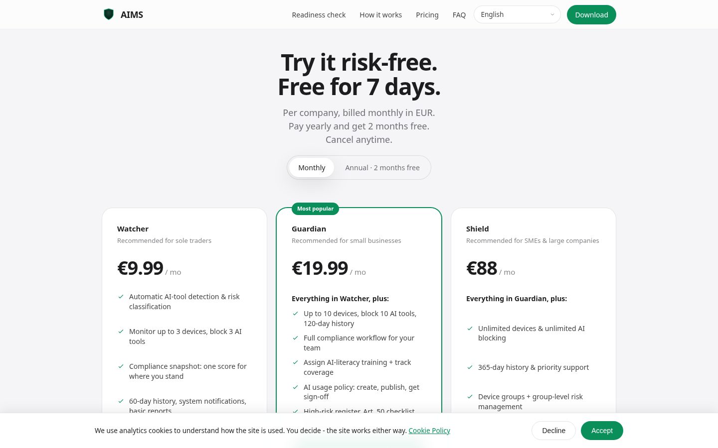 AIMS Pricing