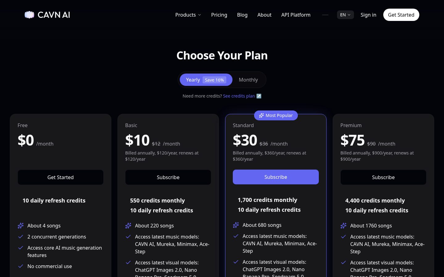 AIMusicGenerator.me Pricing