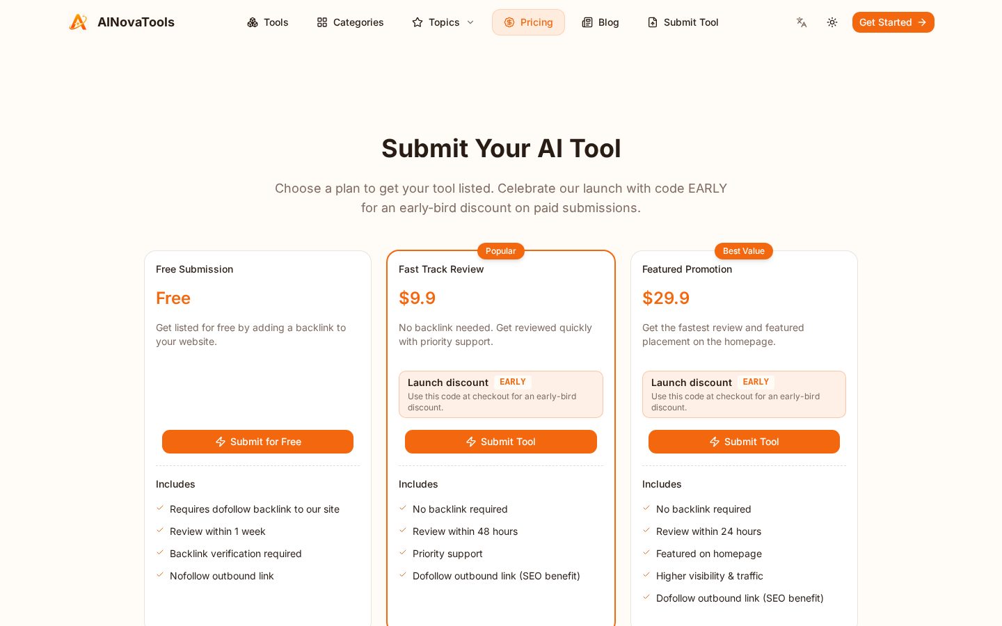 AINovaTools Pricing