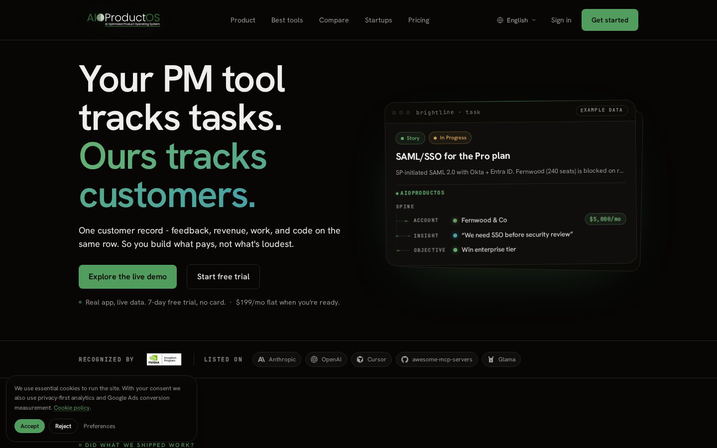 AIOProductOS Homepage