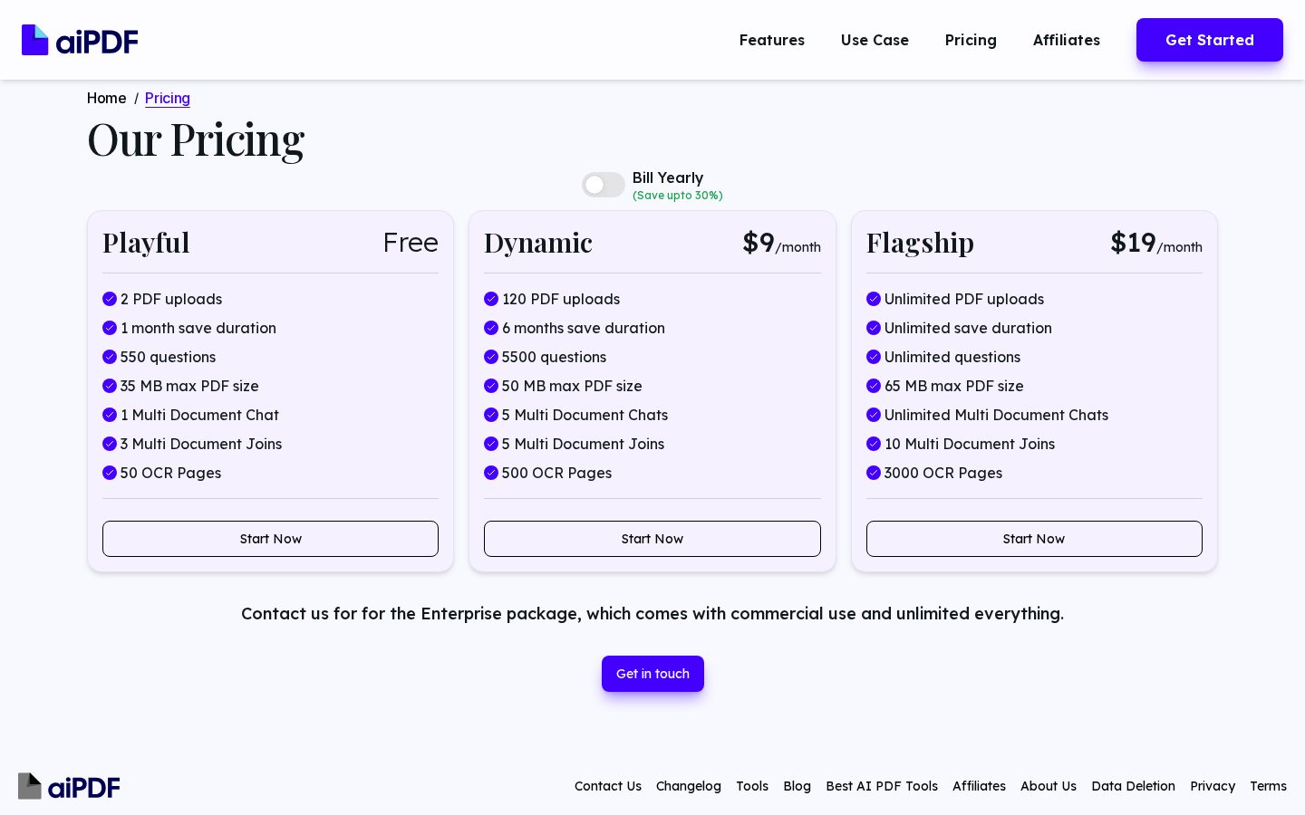 aiPDF Pricing