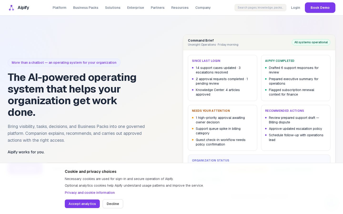 Aipify Homepage