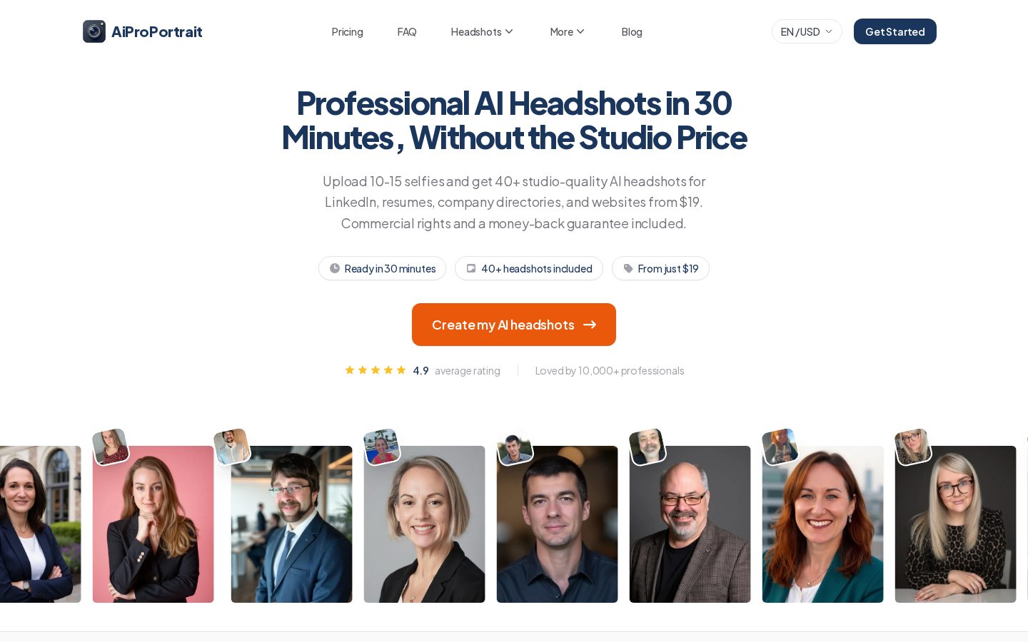 AiProPortrait Homepage