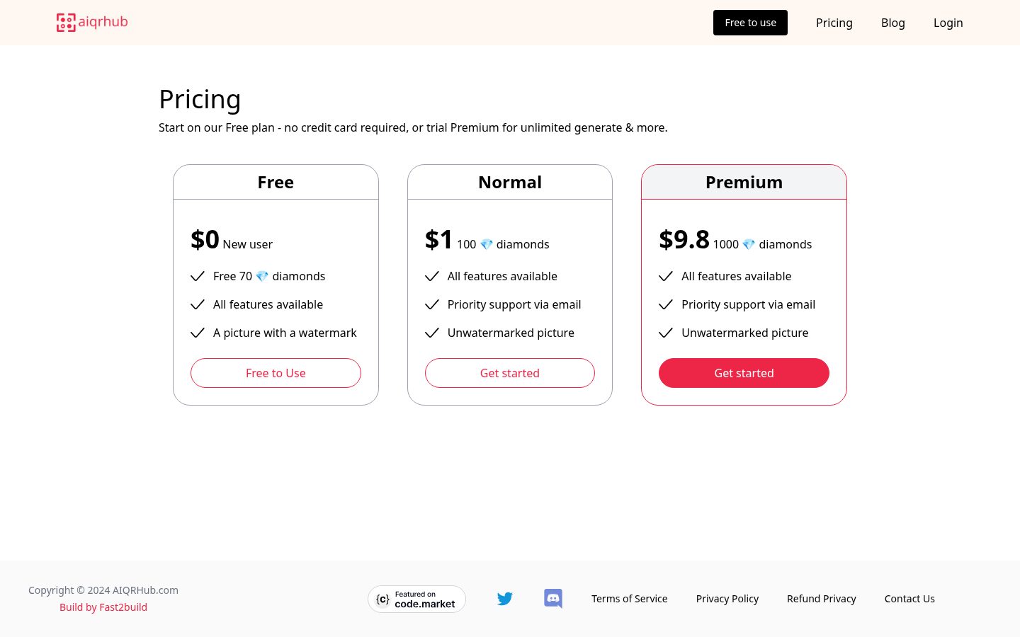 AIQRHub Pricing