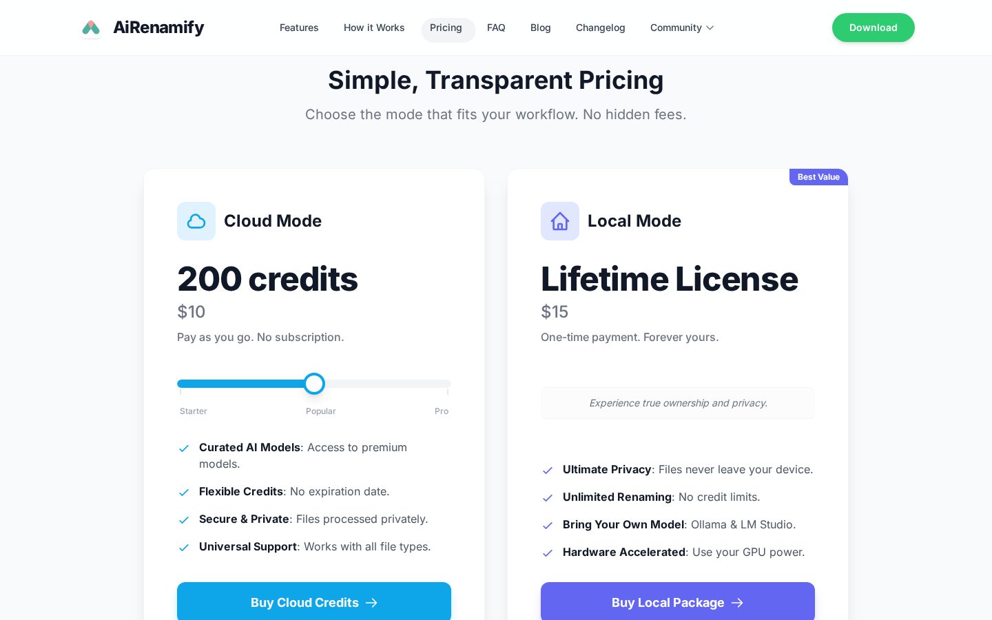 AiRenamify Pricing