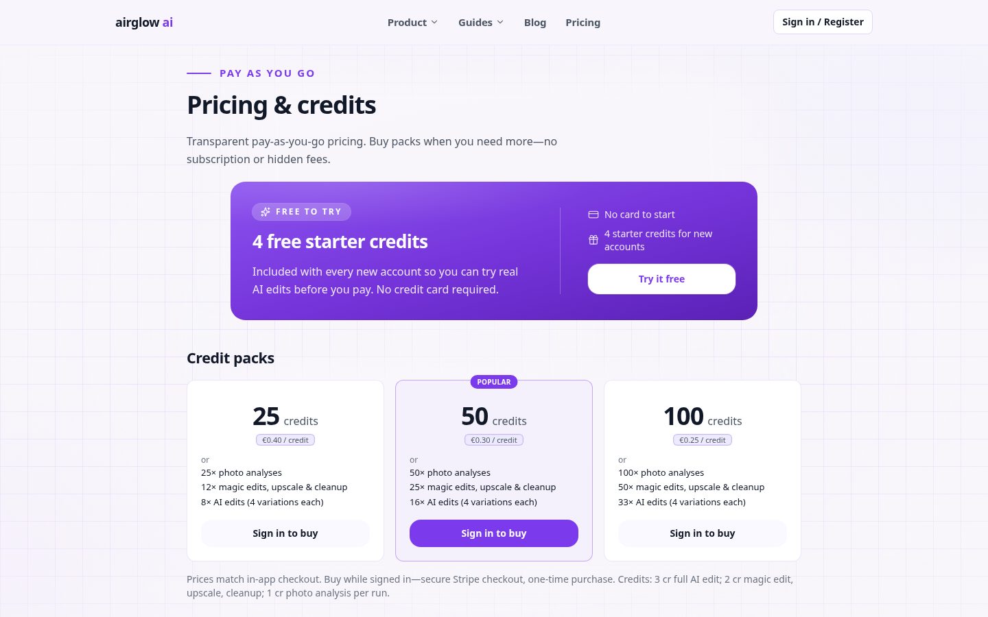airglow ai Pricing