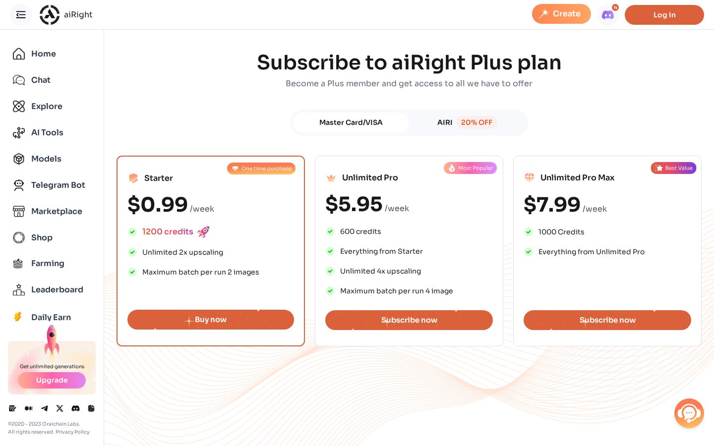 aiRight Pricing