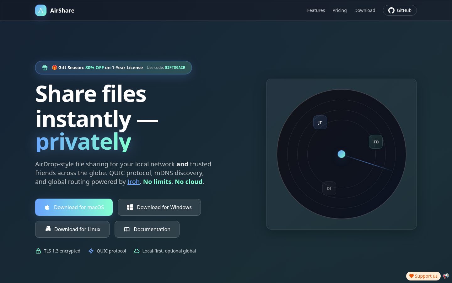 AirShare Homepage