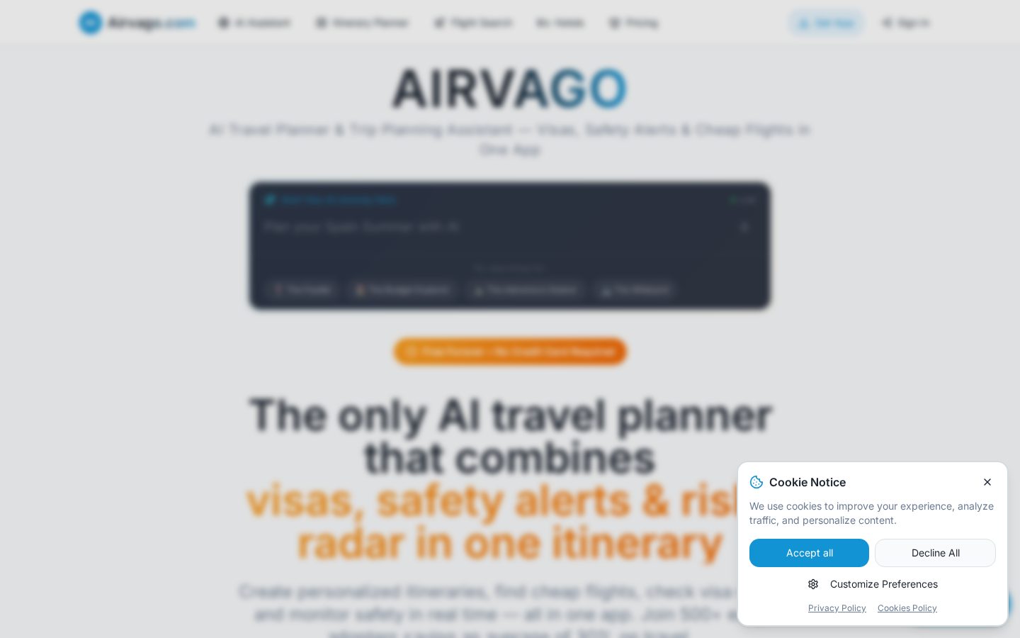 Airvago Homepage