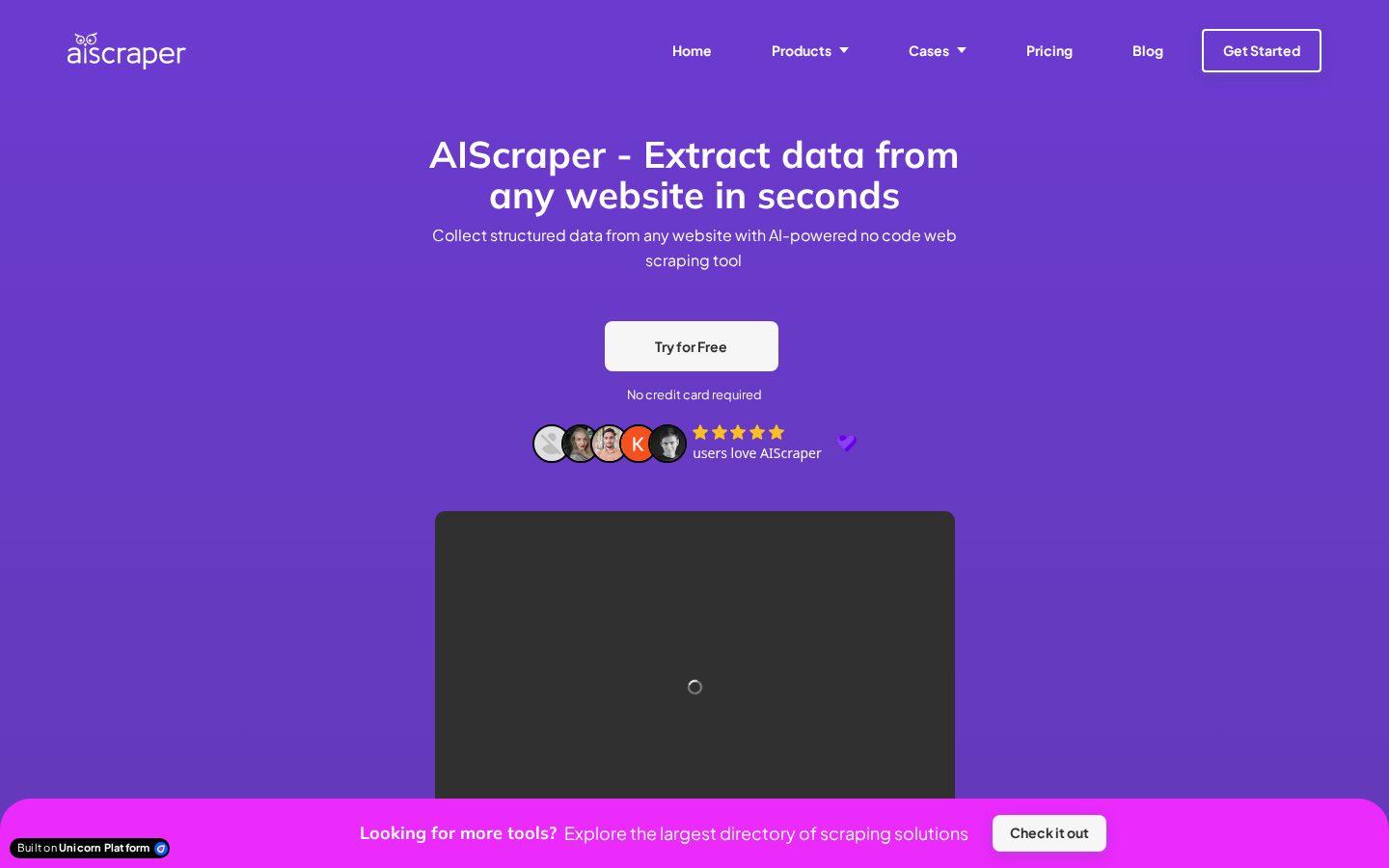 AIScraper Homepage