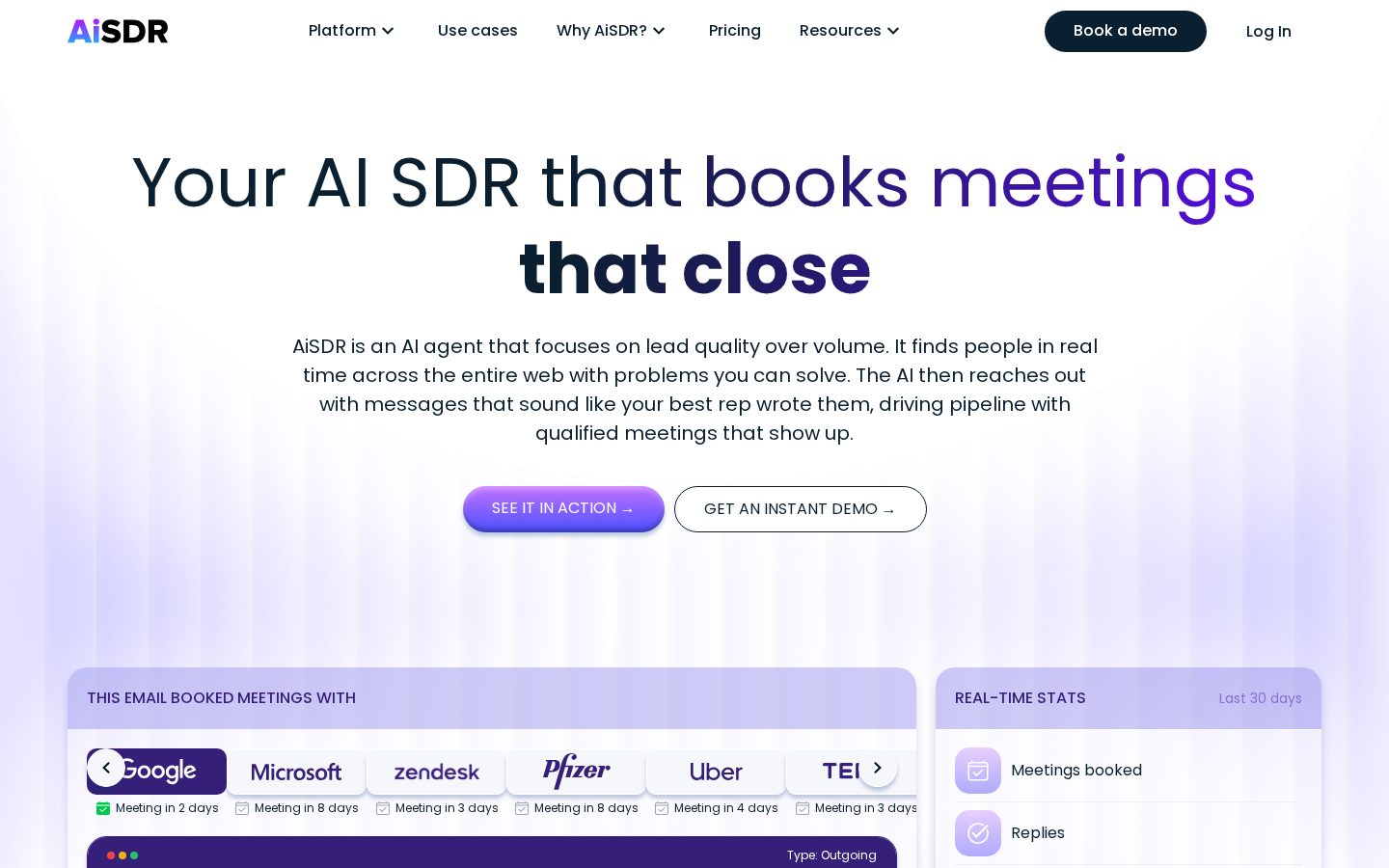 AiSDR Homepage