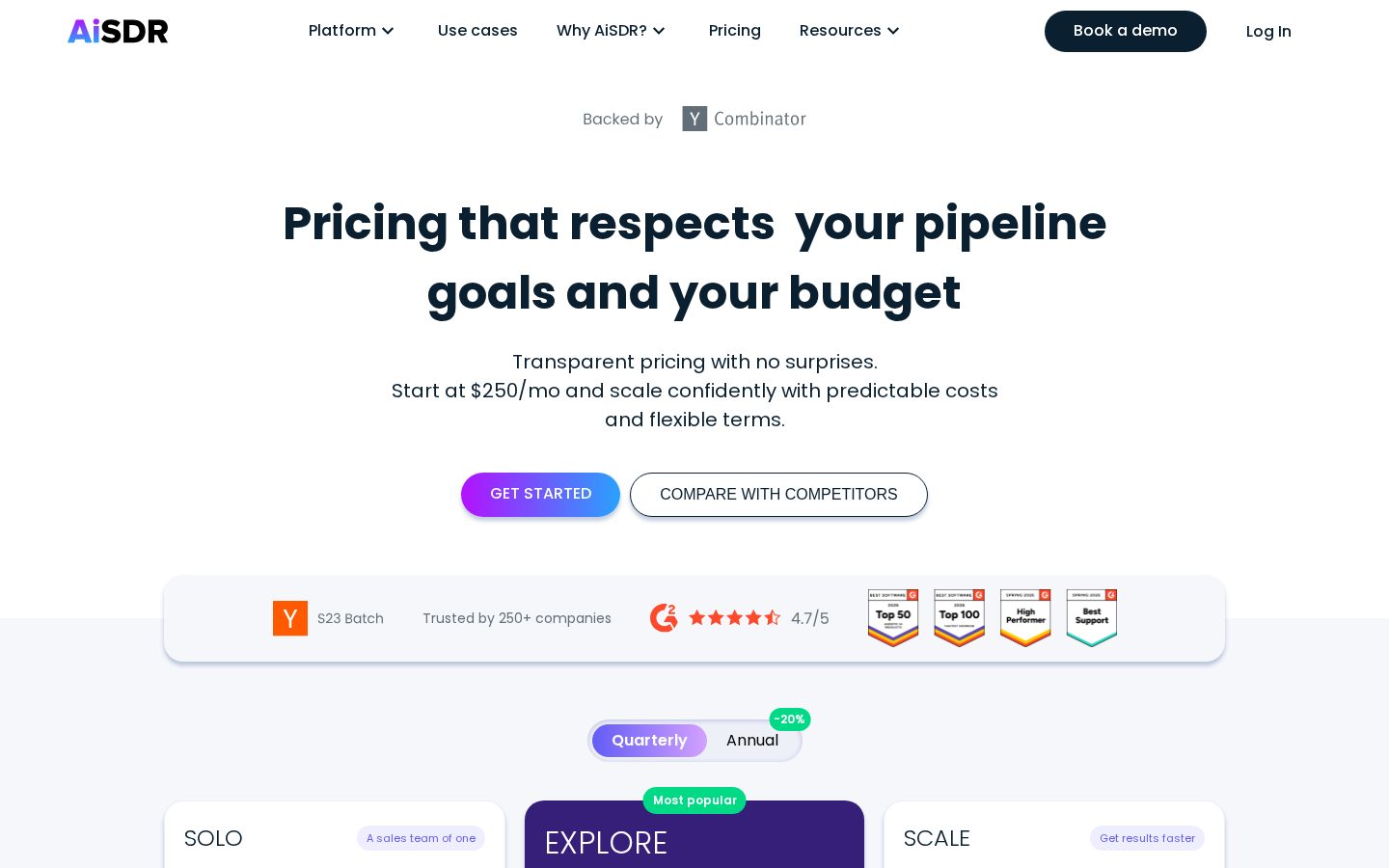 AiSDR Pricing
