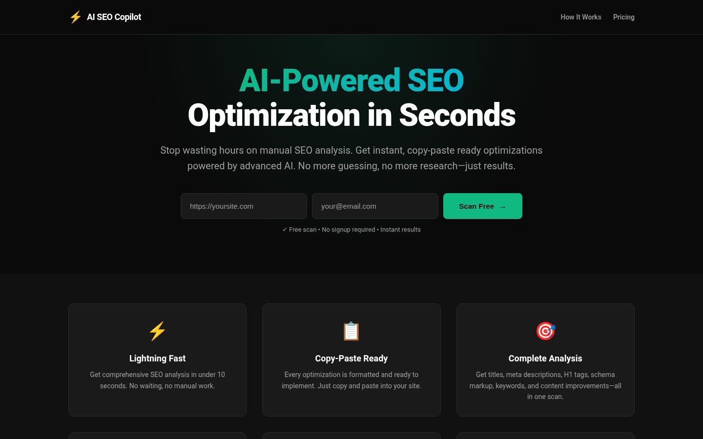 AISEOCopilot Homepage