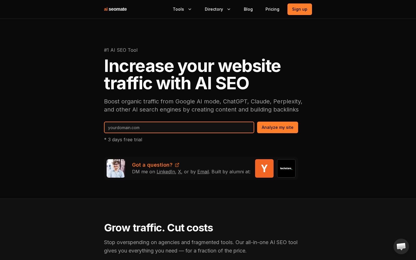 AiSeoMate Homepage