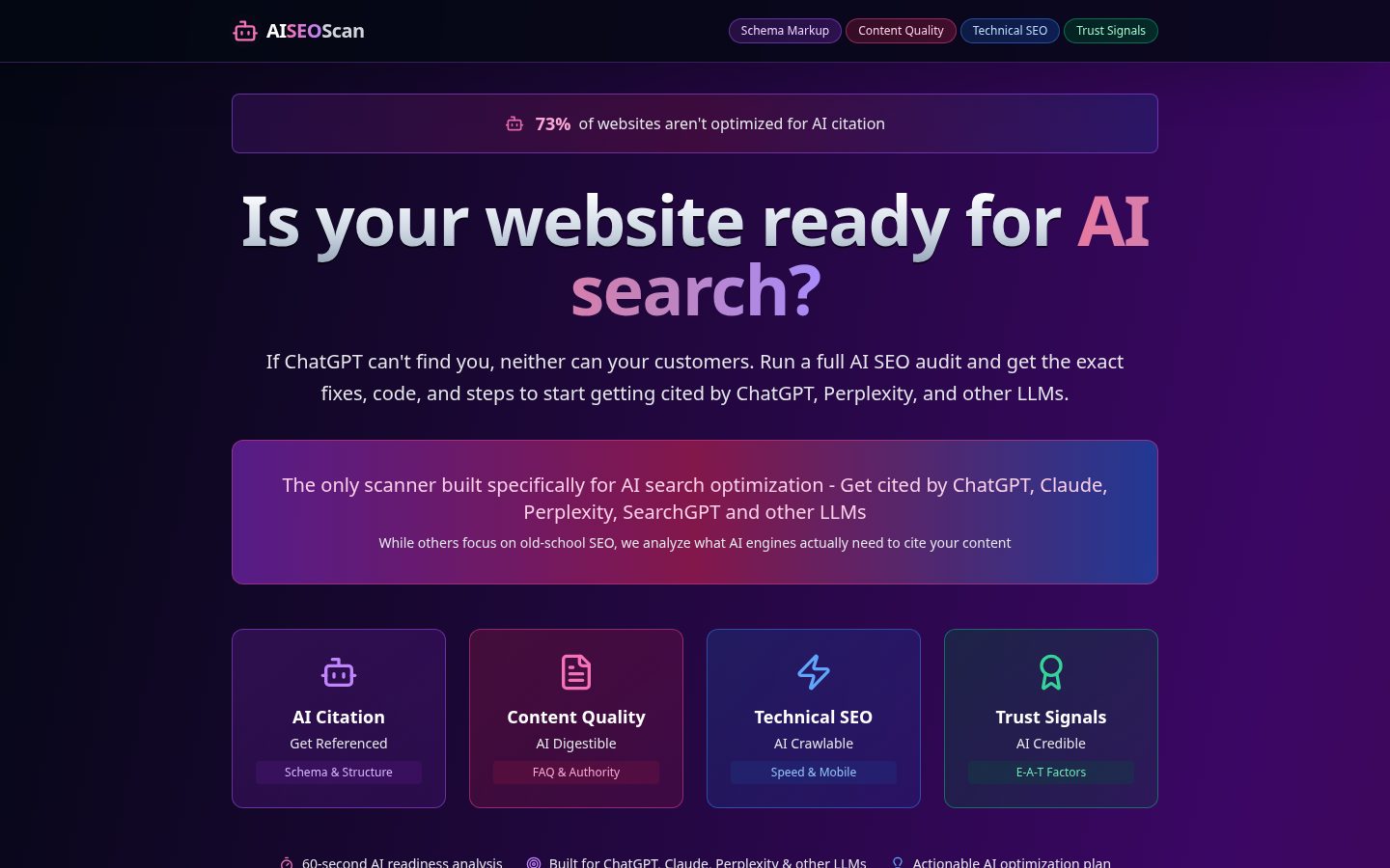 AISEOScan Homepage