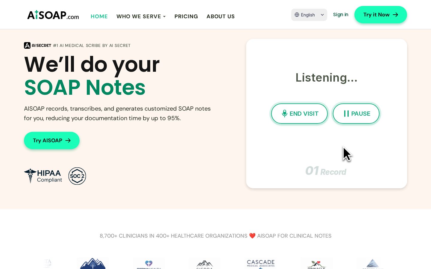 AiSOAP.com Homepage