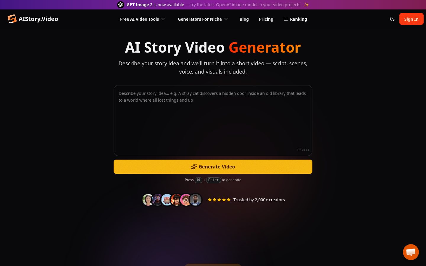 Aistory-video Homepage