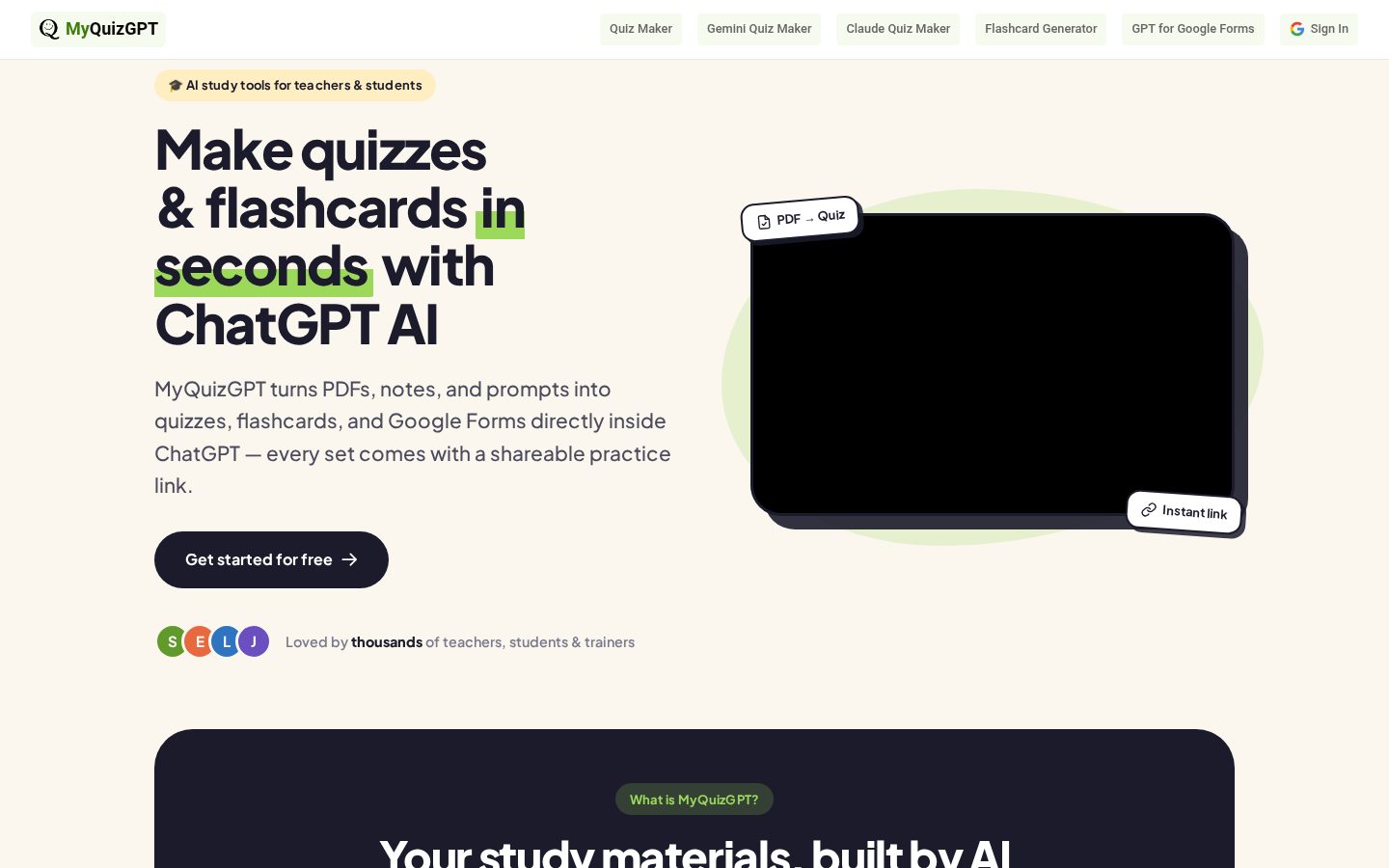 AIStudyCards Homepage