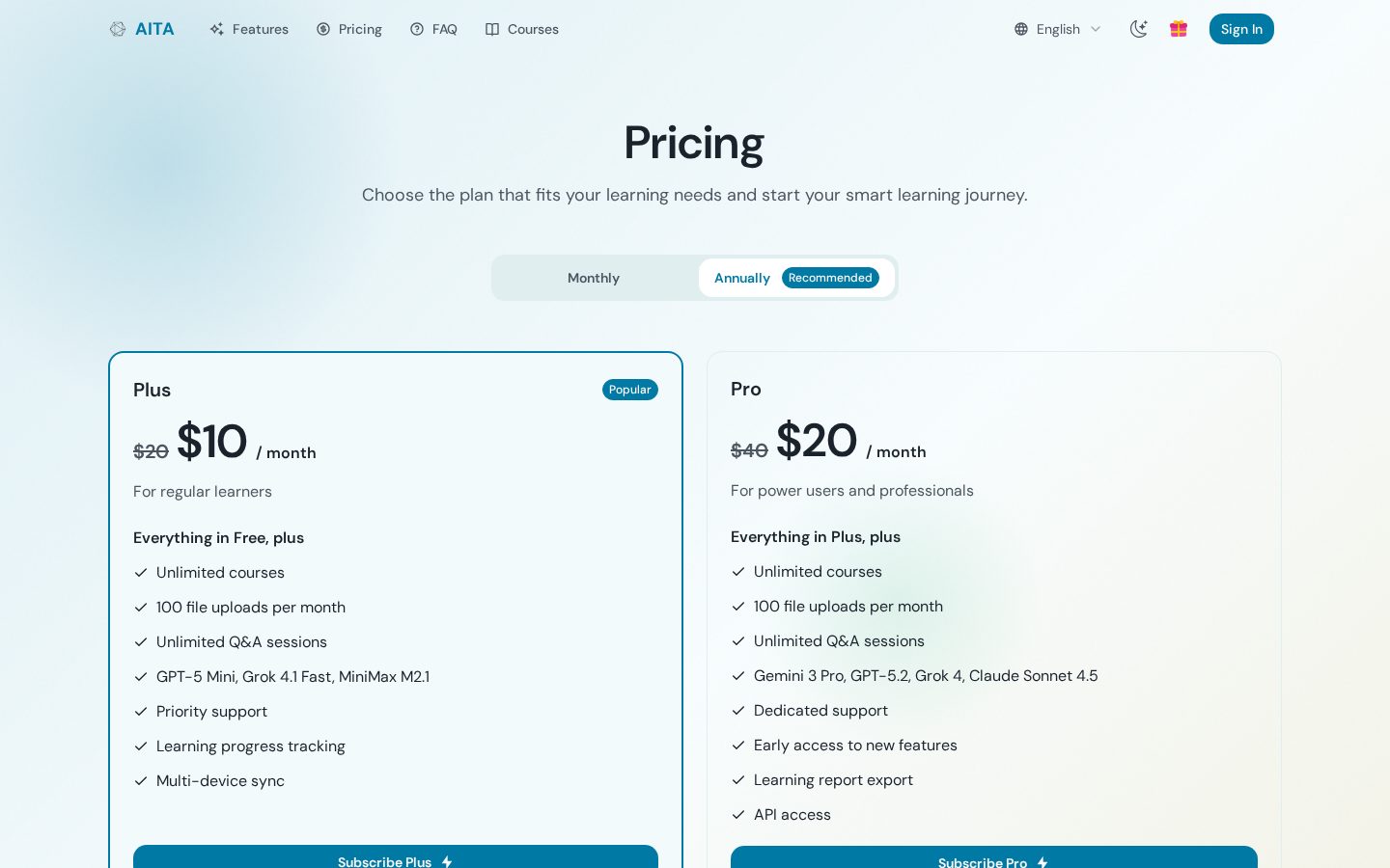 AITA Pricing