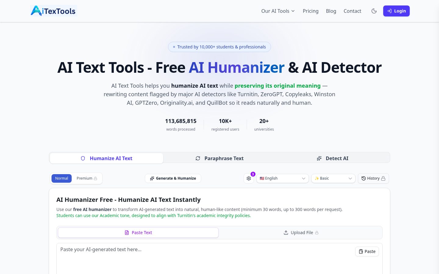 AiTextools Homepage