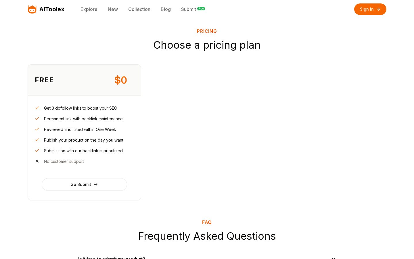 AiToolex Pricing
