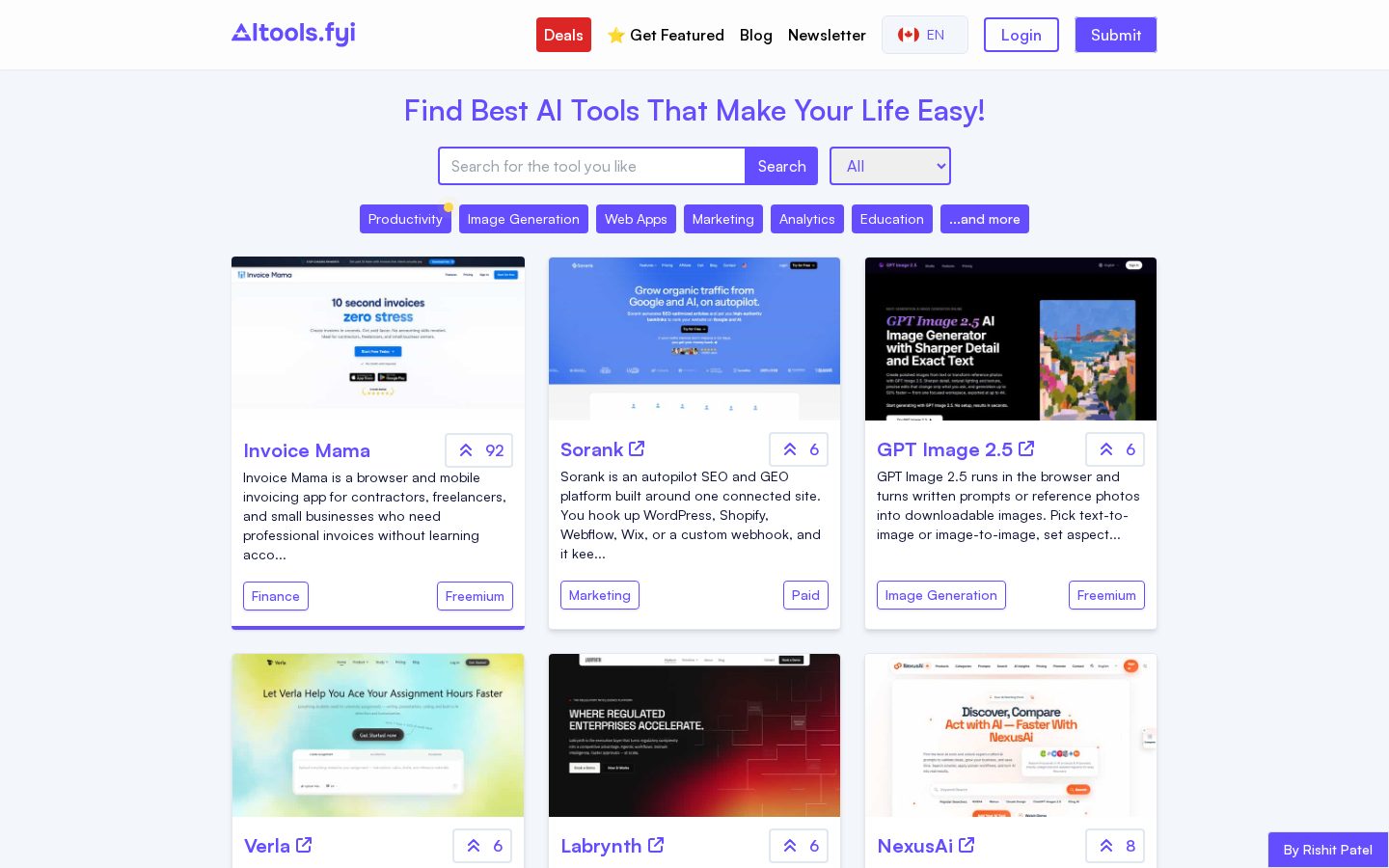 aitools.fyi Homepage