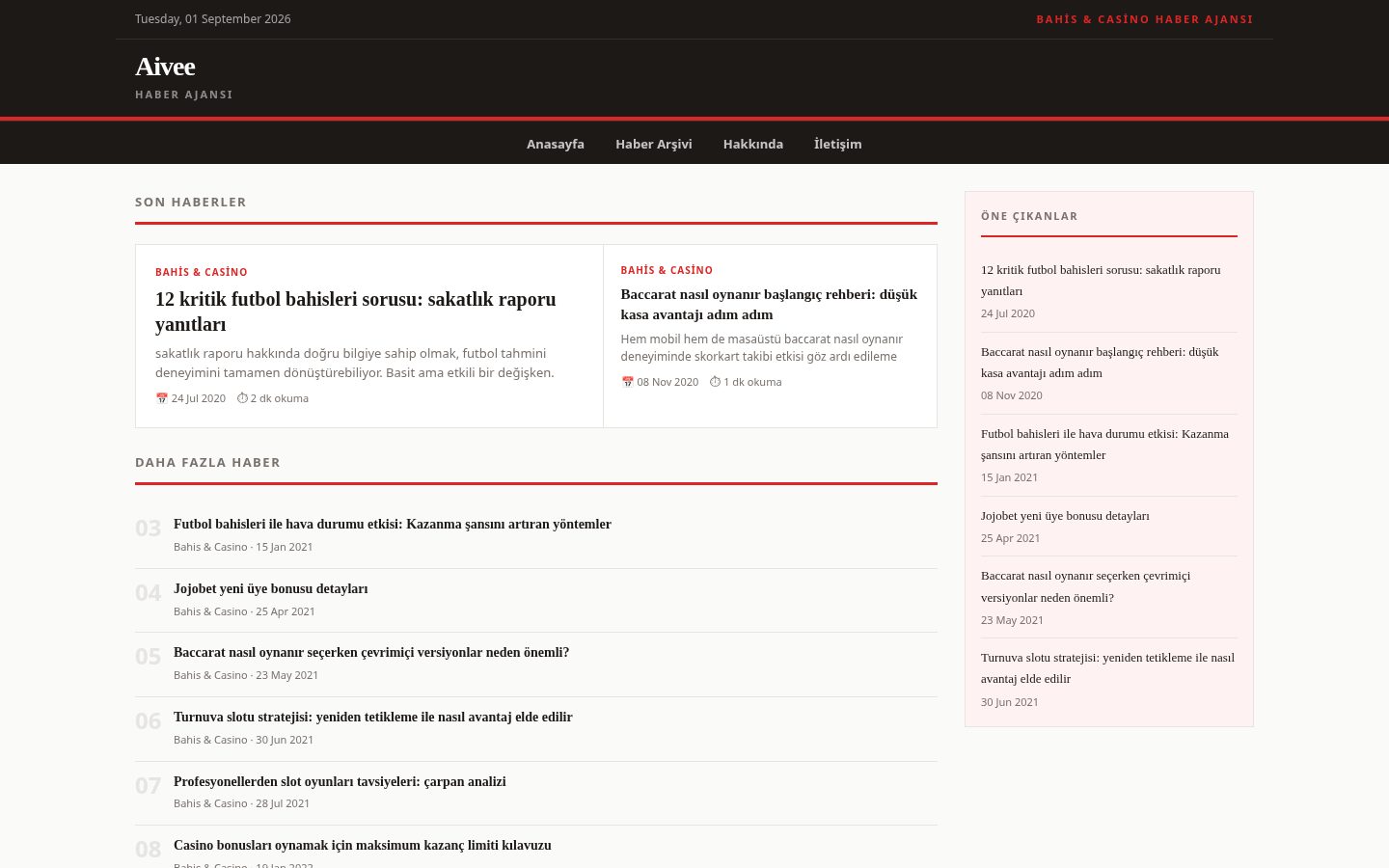 Aivee Booking Homepage