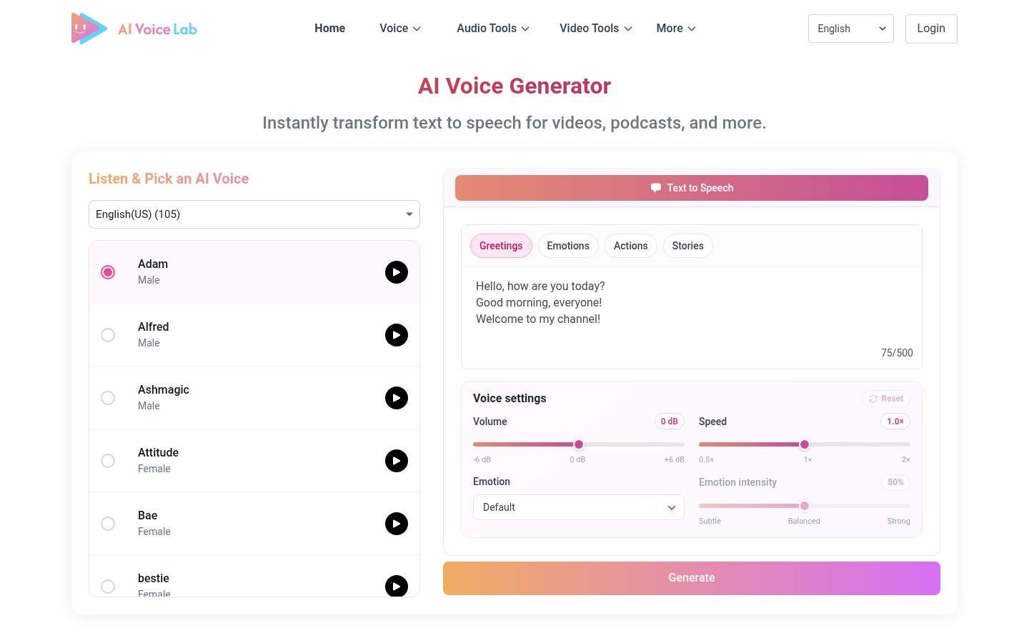 AIVoiceLab Homepage