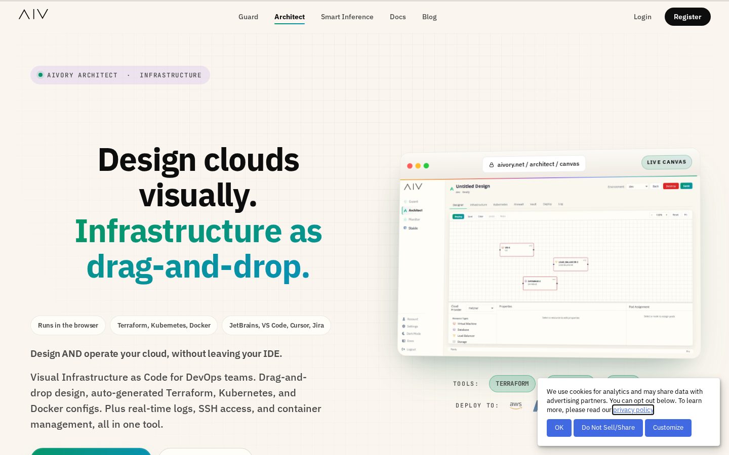 AIVory Architect Homepage