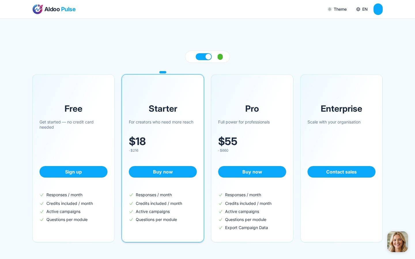 Aldoo Pulse Pricing