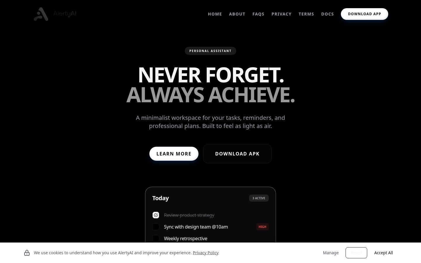 AlertyAI Homepage