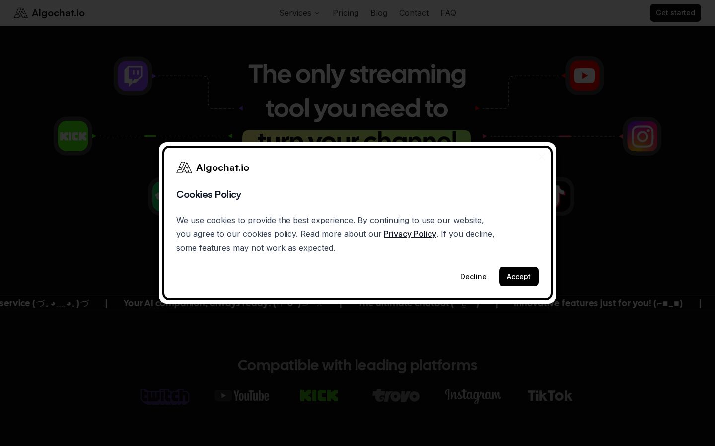 Algochat Homepage