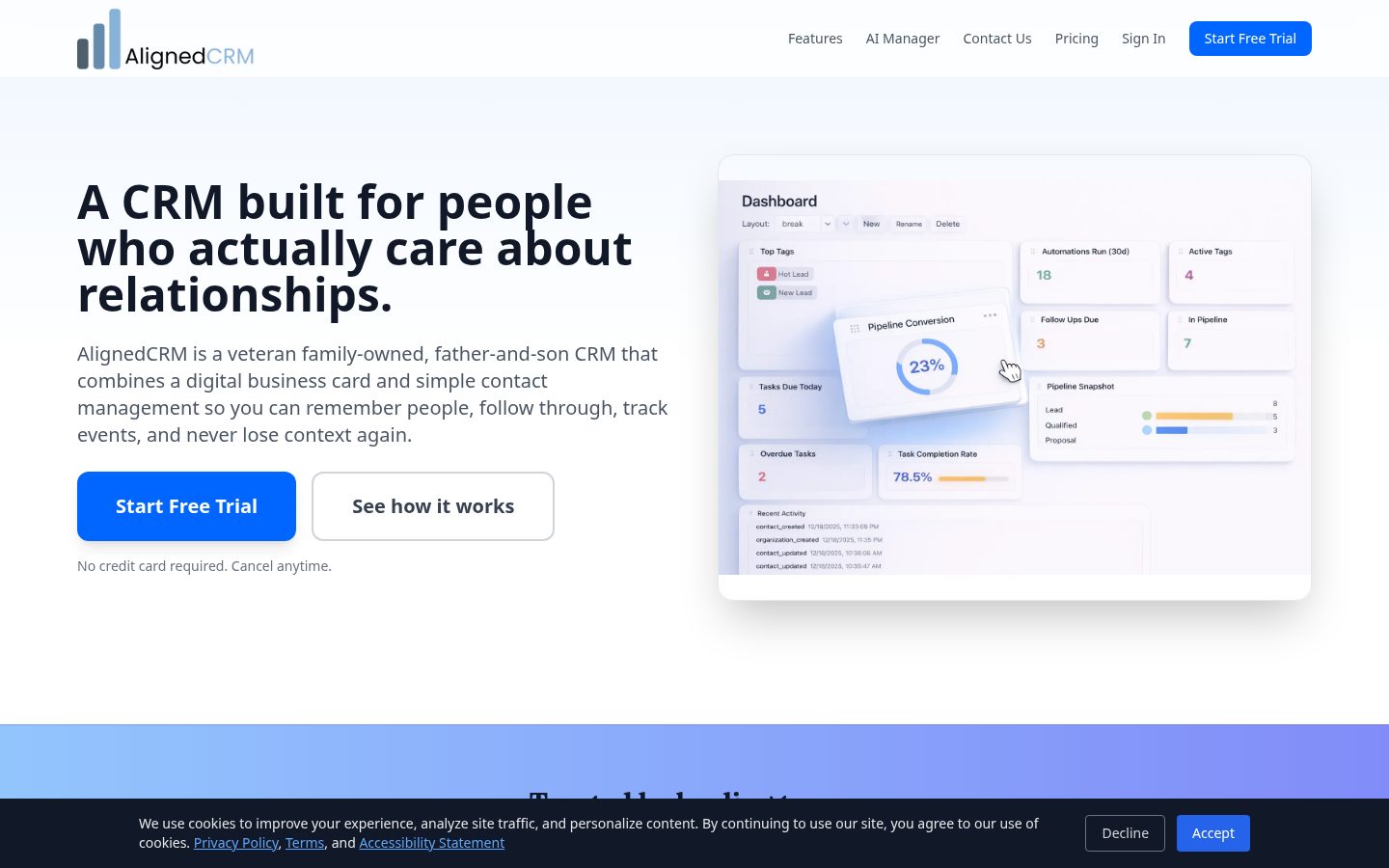 AlignedCRM Homepage