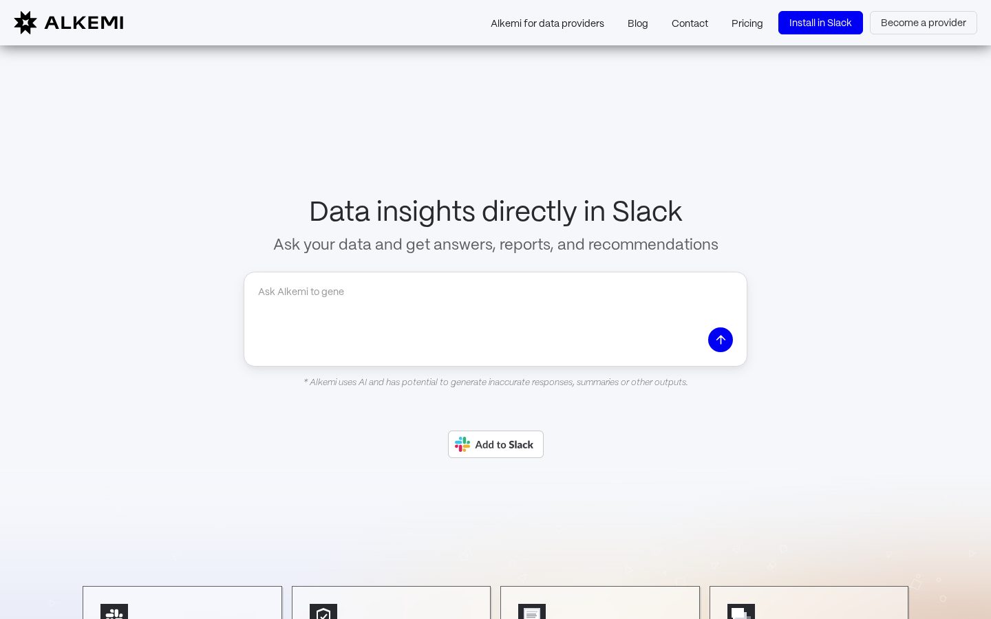 Alkemi Homepage