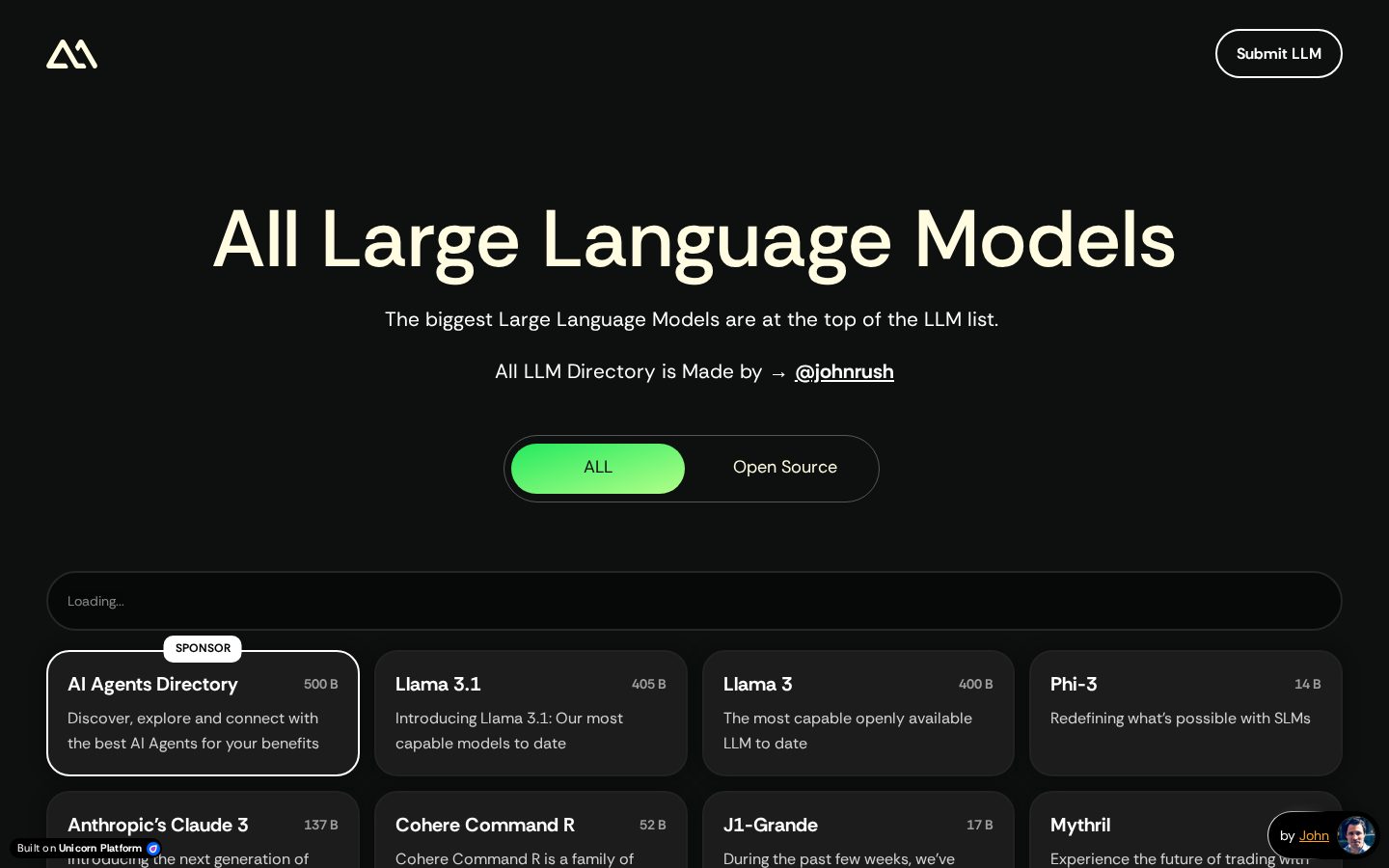 All LLM Homepage